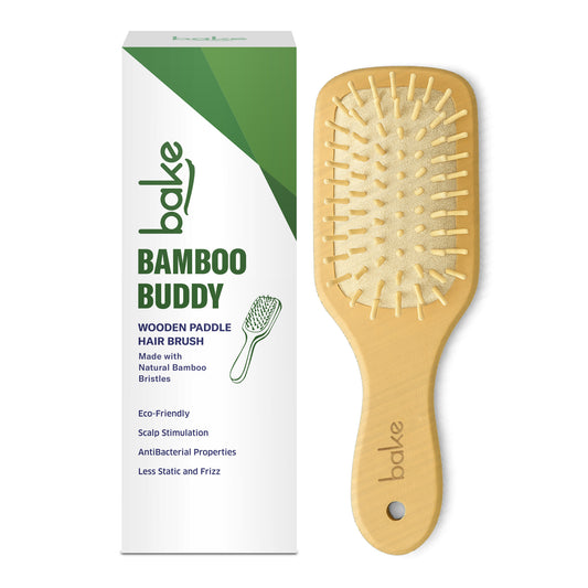 Bamboo Buddy Wooden Hair Brush For Promotes Hair Growth-1Pc