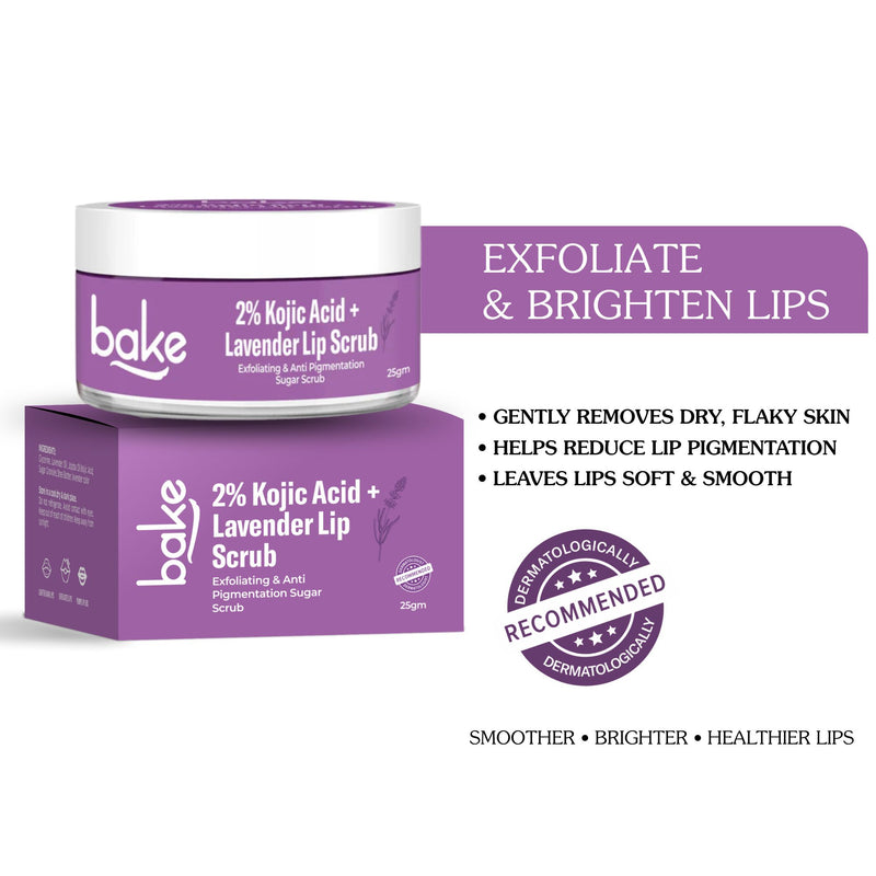 2% Kojic Acid Lavender Lip Scrub