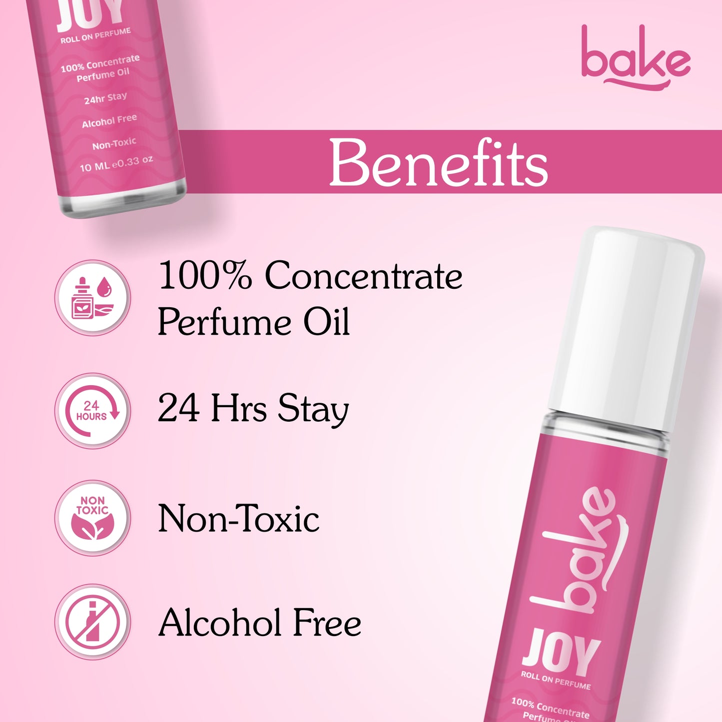 Joy 100% Concentrated Perfume Oil Roll on Fragrance For Men & Women-Peony (10ml)