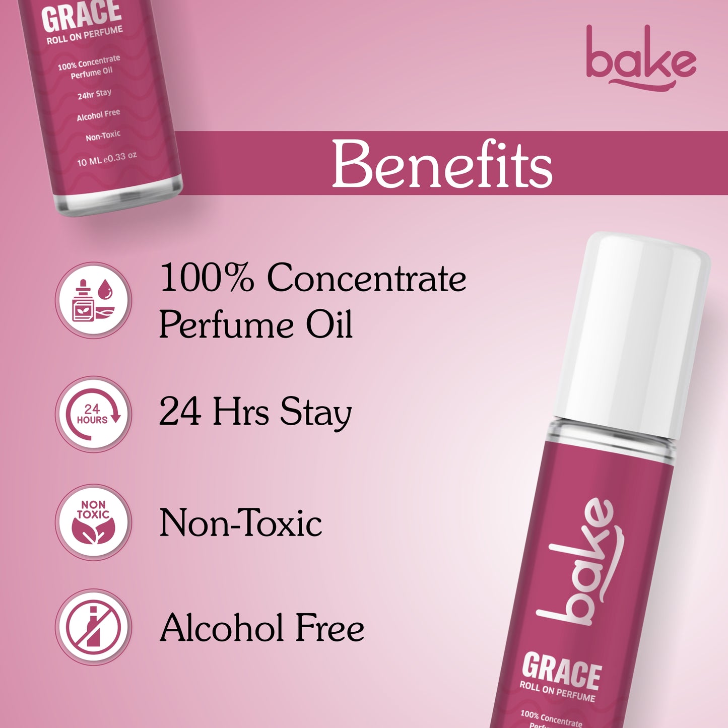 Grace 100% Concentrated Perfume Oil Roll on Fragrance For Men & Women-White Oud (10ml)