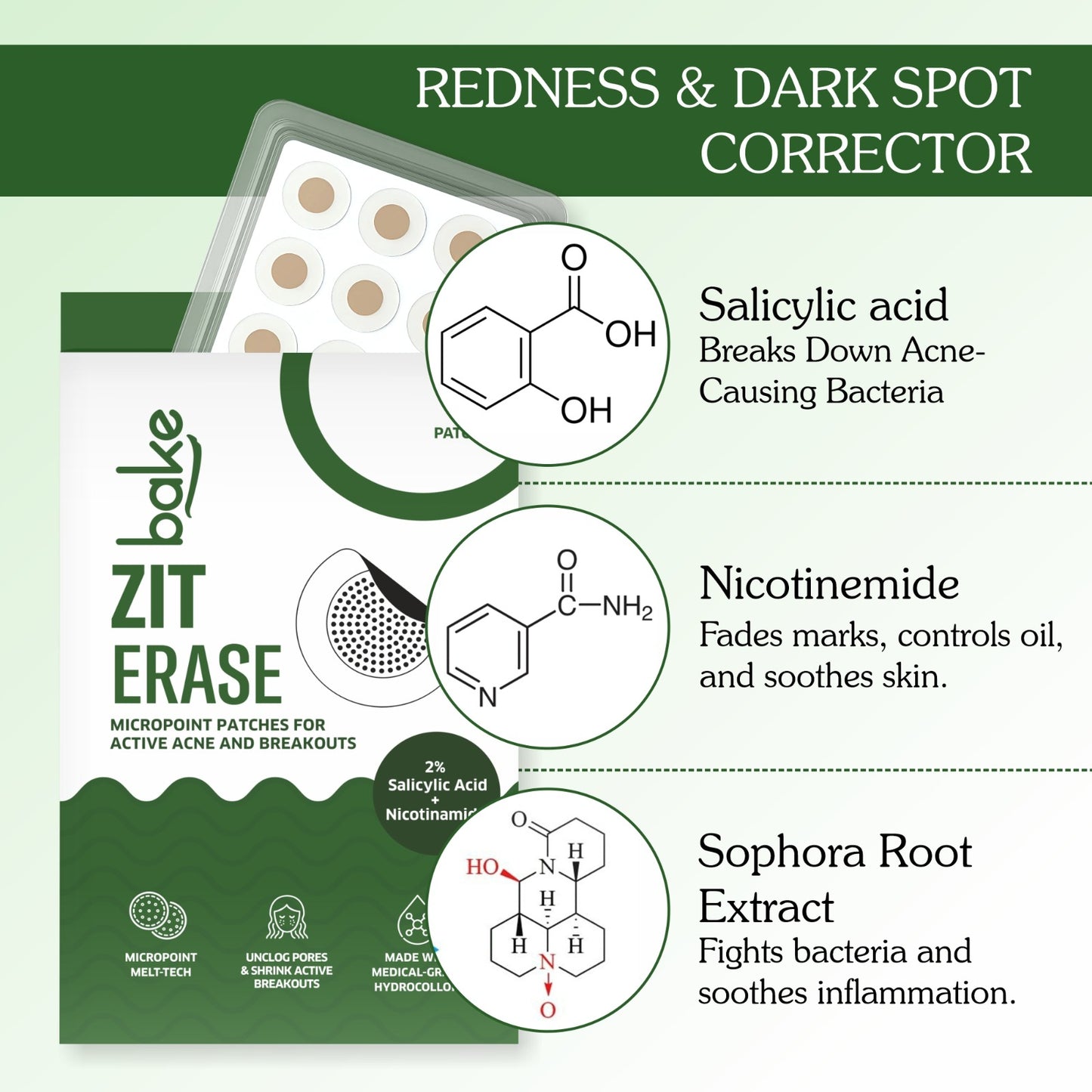 Zit Erase Micro point Patches for Active Acne & Breakouts - 9 Patches