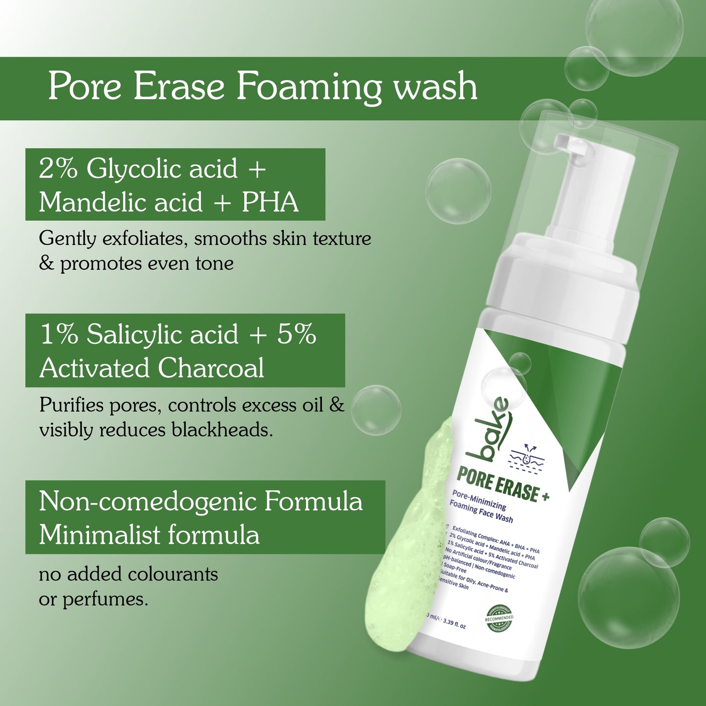 Pore Erase Foaming Face Wash