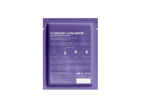2% Kojic Acid + Alpha Arbutin Serum Sheet Mask