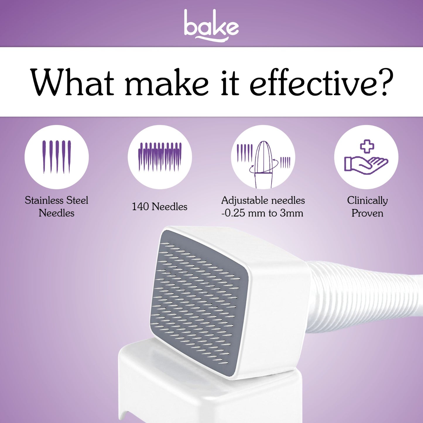 Derma Stamp with Stainless Steel Adjustable Needles 0.25mm to 3mm