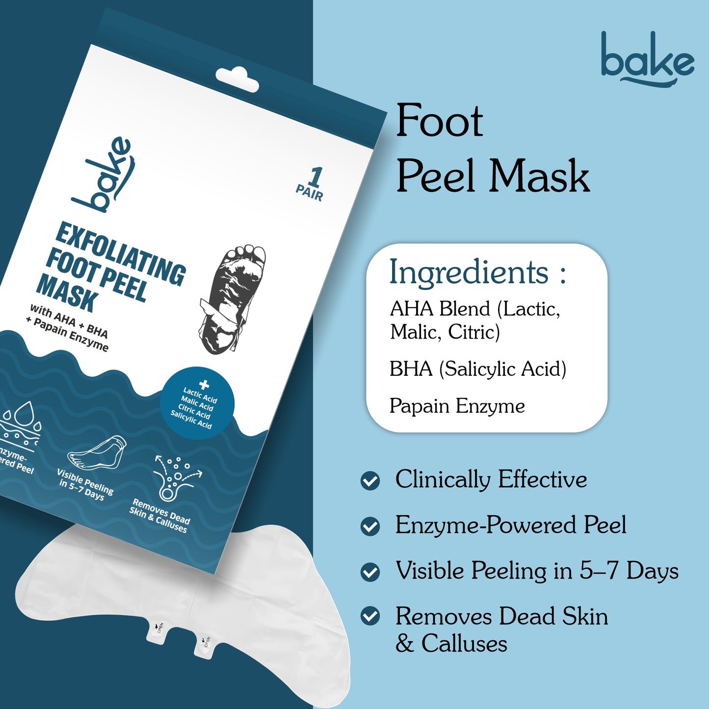 AHA + BHA Peeling & Exfoliating Foot Mask