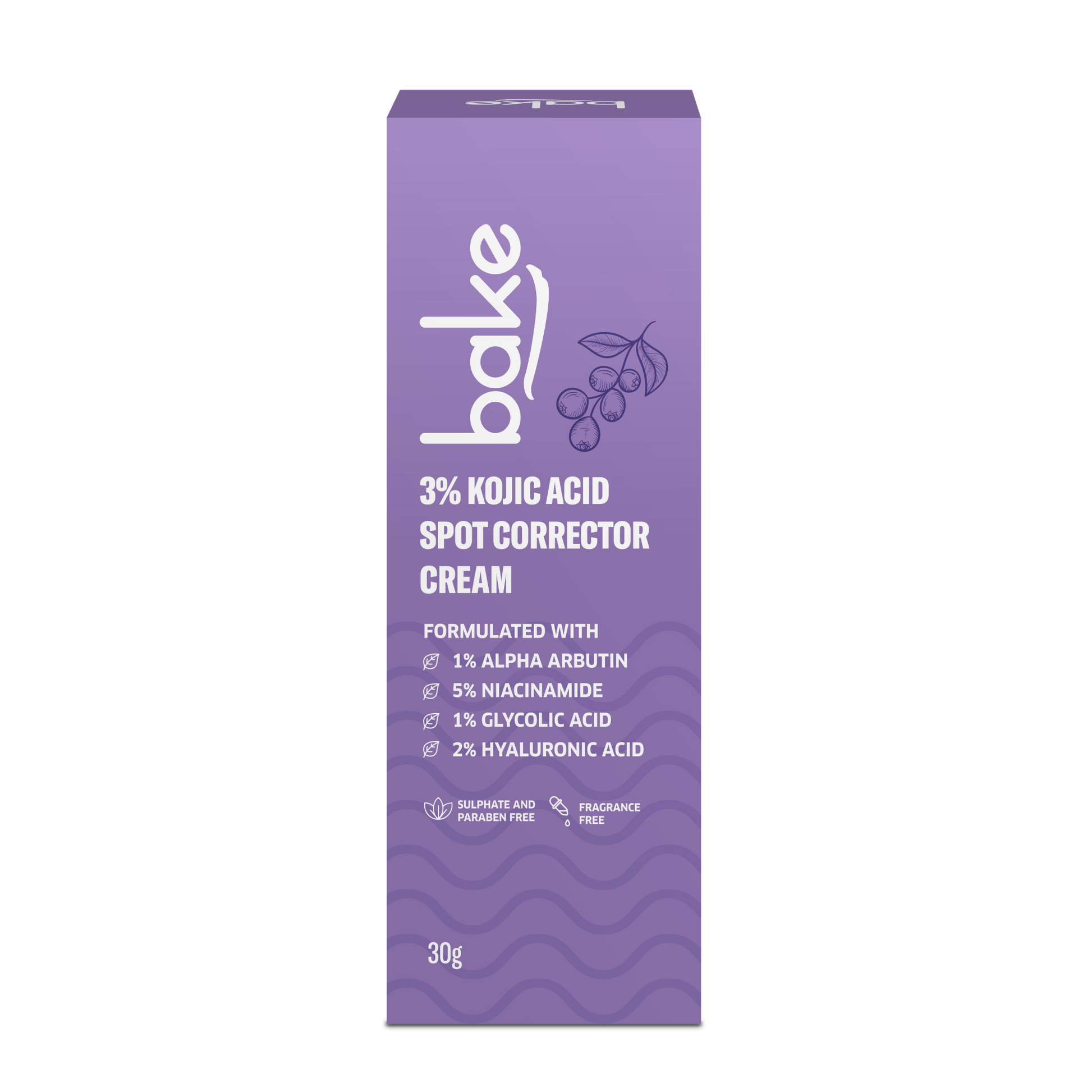 Kojic Acid Cream by Bake Cosmetics – front view of the product packaging