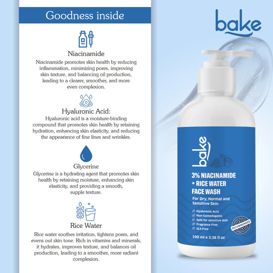 3% Niacinamide Face Wash with Rice Water