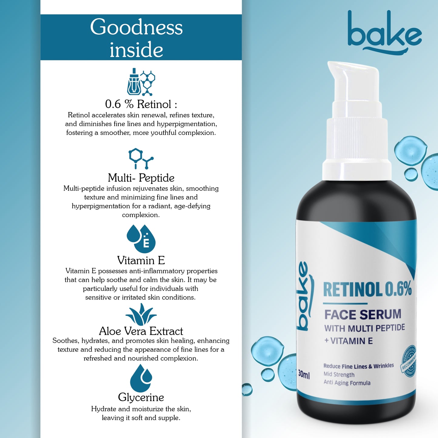 0.6% Retinol Serum with Multi Peptides