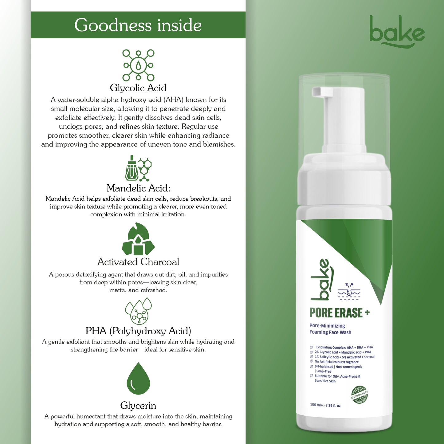 Pore Erase Foaming Face Wash
