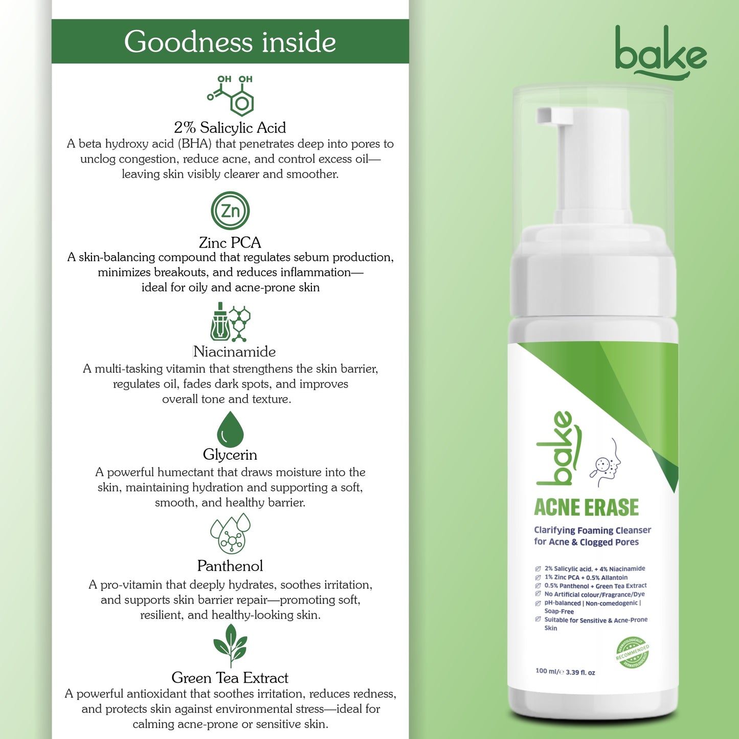 Acne Erase Foaming Face Wash