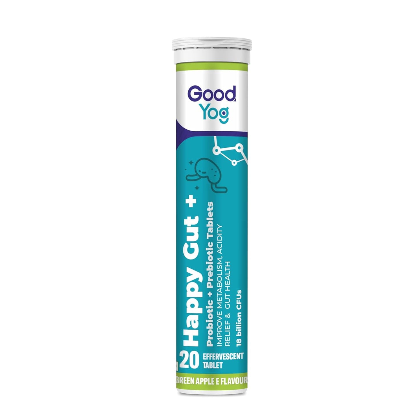 GoodYog Probiotics + Prebiotics Effervescent Tablets with No Added Sugar
