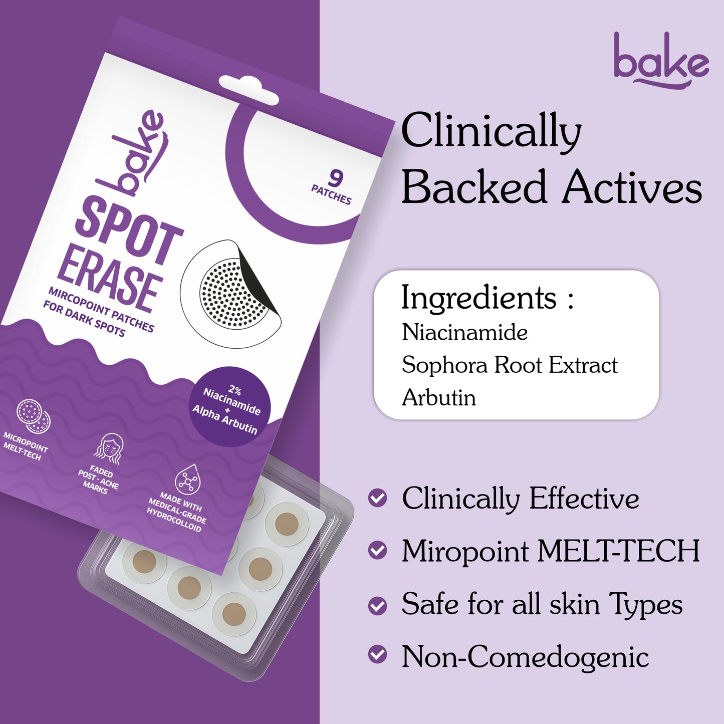 Spot Erase Micropoint Hydrocolloid Patches for Dark Spots-9 patches