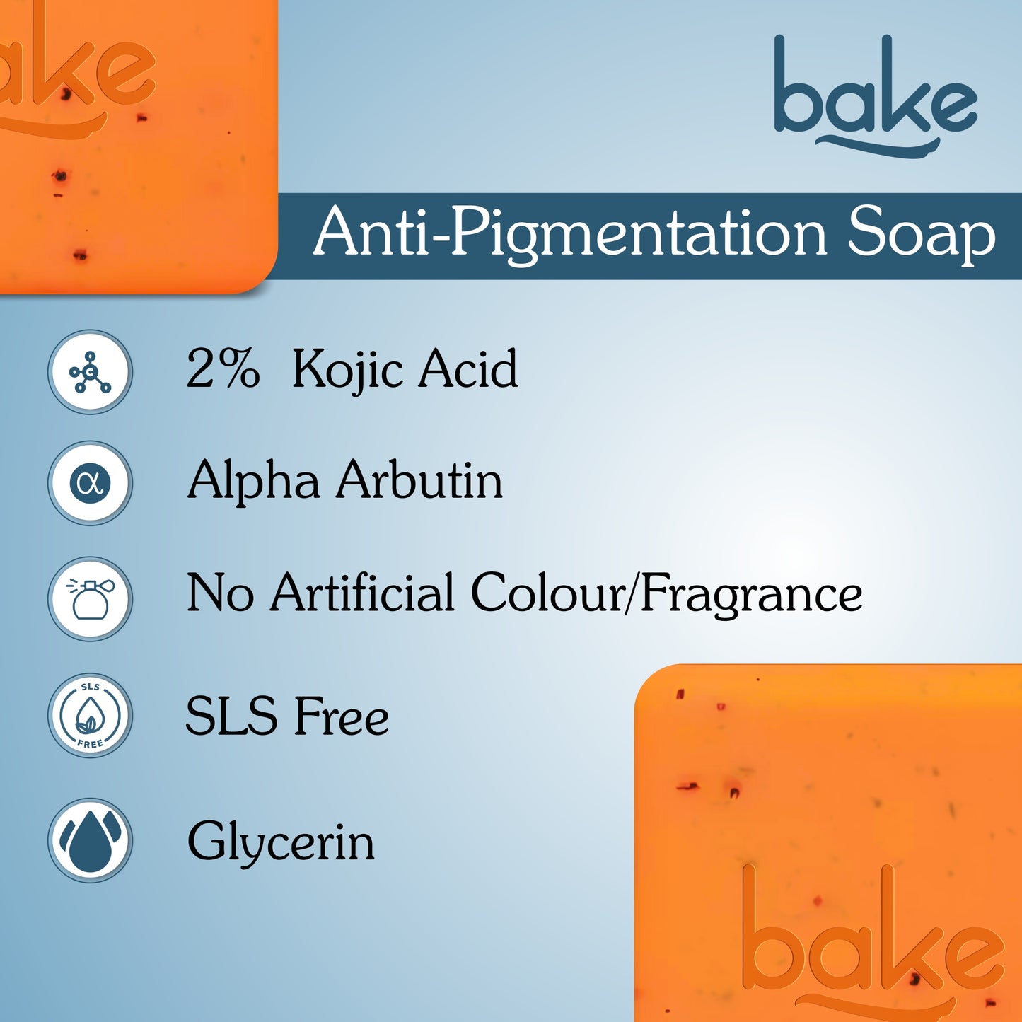 BAKE 2% Kojic Acid Scrub Treatment Soap (1 Pcs)