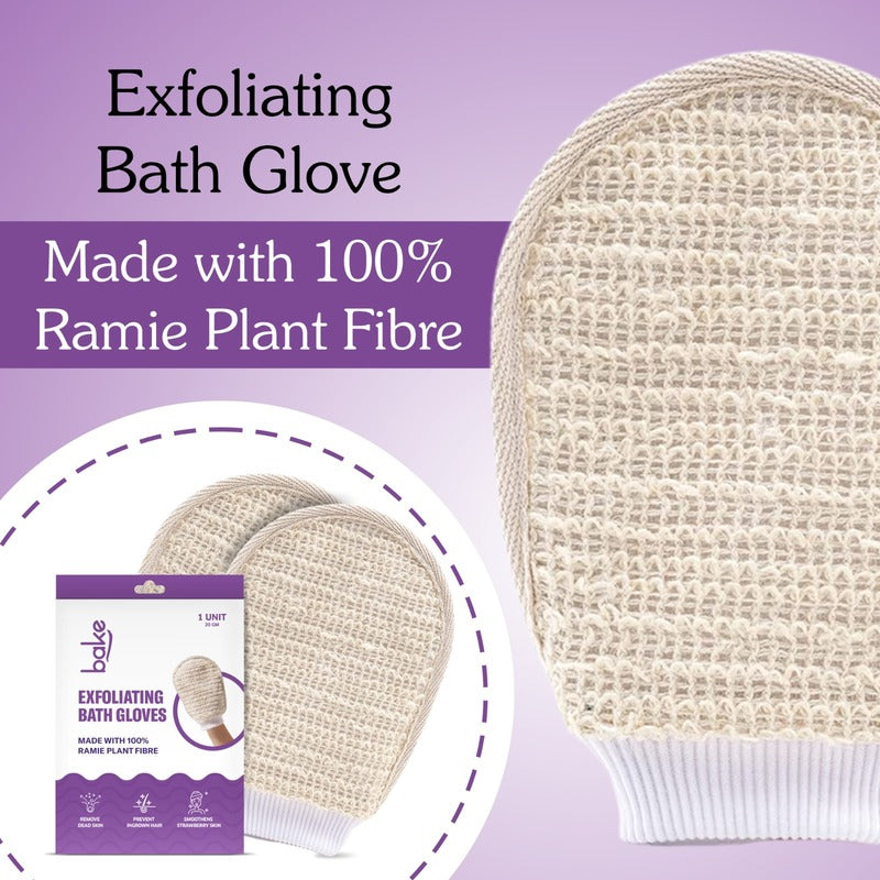 BAKE Exfoliating Bath Glove with Ramie plant Fibre