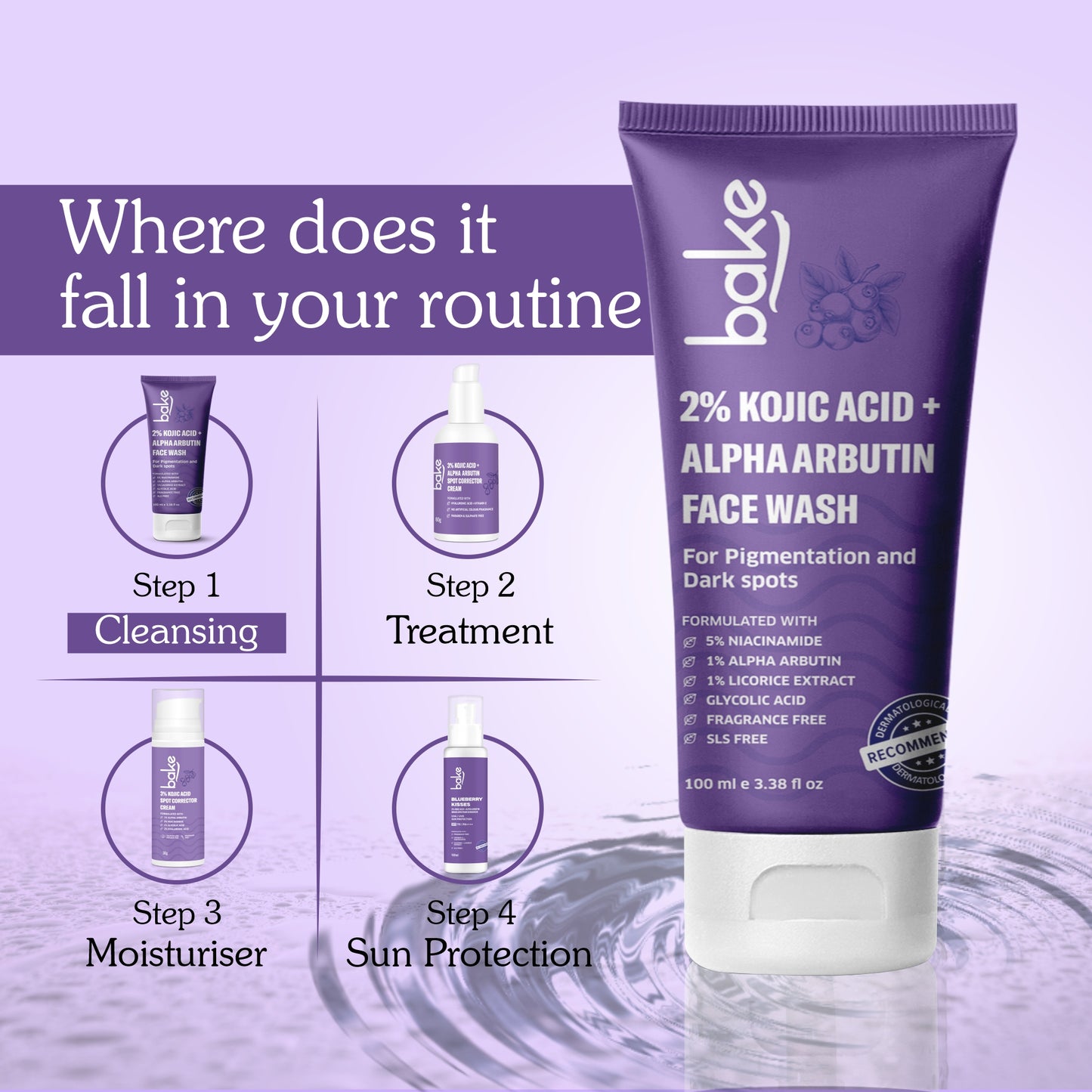 2% Kojic Acid Face Wash with Alpha Arbutin