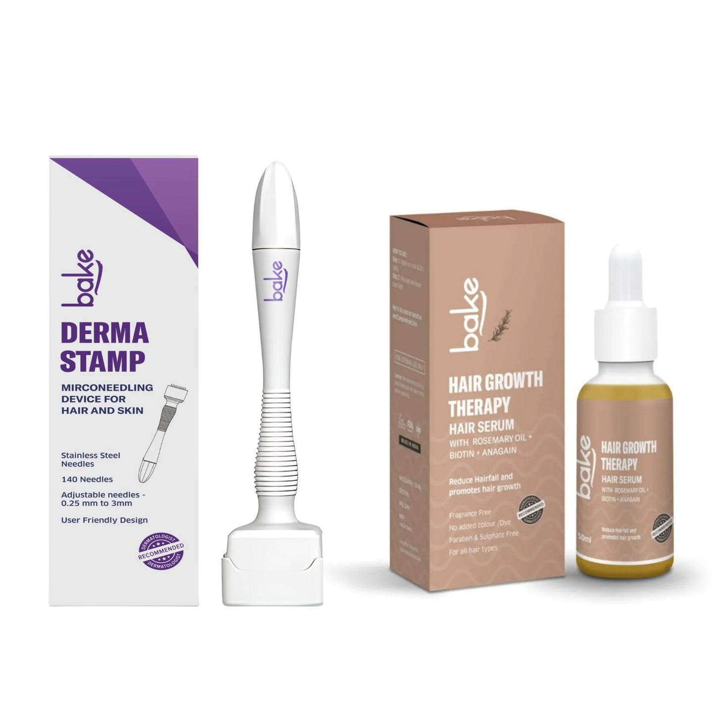 Derma Stamp with Stainless Steel Adjustable Needles 0.25mm to 3mm