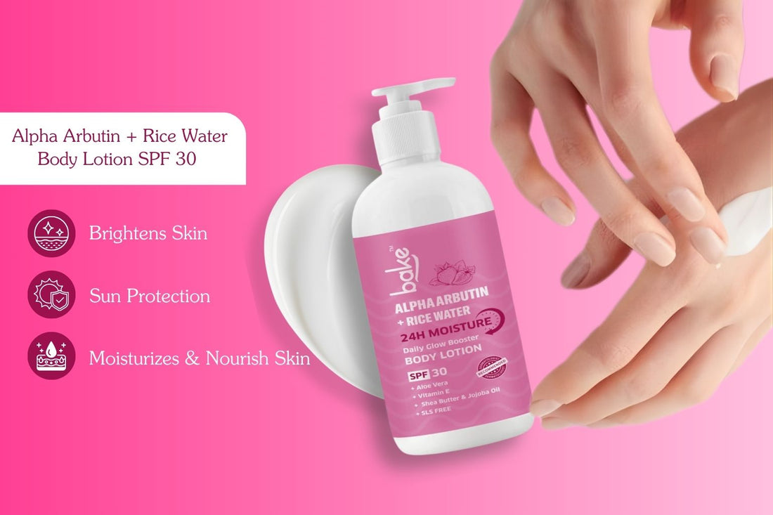 Alpha Arbutin + Rice Water Body Lotion SPF 30 | Bright, Even & Protected Skin Every Day