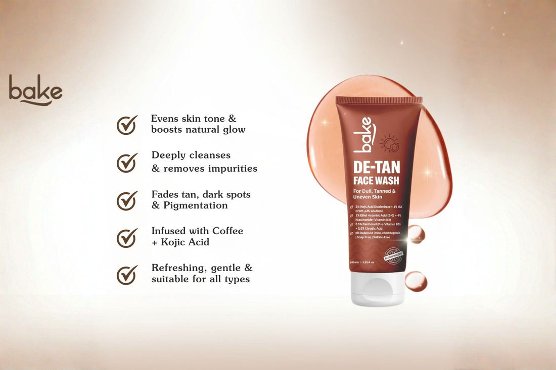 BAKE De-Tan Coffee Face Wash With Kojic Acid – Your Daily Cleanser for Bright, Even &amp; Tan-Free Skin