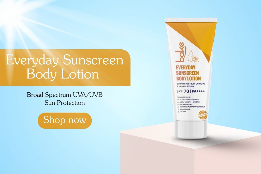 Bake Everyday Sunscreen Body Lotion SPF 70 PA+++ | Advanced Daily Sun Protection for Even, Hydrated Skin
