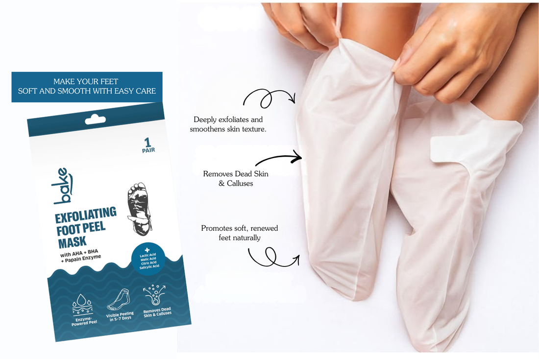 Bake AHA + BHA Peeling & Exfoliating Foot Mask: The Ultimate At Home Foot Renewal Treatment