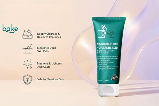 5% Glycolic Acid + 2% Lactic Acid Daily Face Wash: The Gentle Way to Brighter, Clearer Skin