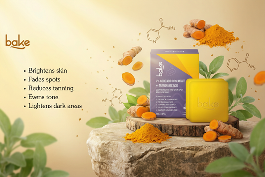 Bake 2% Kojic Acid + Turmeric Soap with Niacinamide – Your Daily Brightening , Glow-Boosting Cleanse