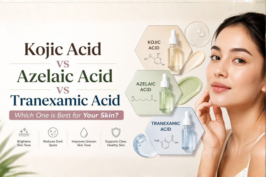 Kojic Acid vs Azelaic Acid vs Tranexamic Acid: Complete Dermatologist Guide 2026