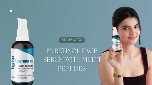 Rejuvenate Your Skin with BAKE's 1% Retinol Face Serum with Multi Peptides