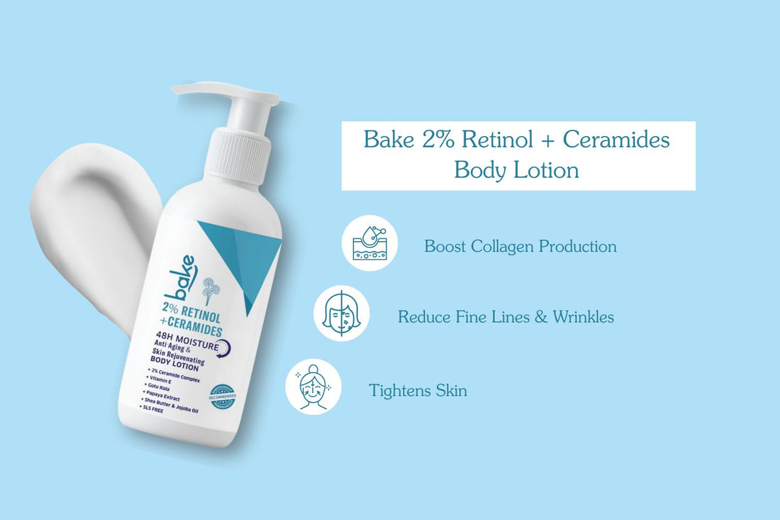 Bake 2% Retinol + Ceramides Body Lotion | Advanced Anti-Aging Care for Smooth, Youthful Skin