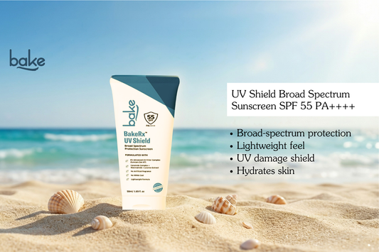 Bake UV Shield Broad Spectrum Sunscreen SPF 55 PA++++: Complete Guide to Daily Sun Protection