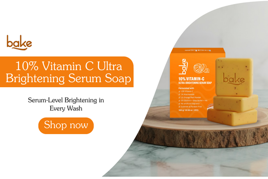 Bake 10% Vitamin C Ultra Brightening Serum Soap | For Radiant, Even-Toned Skin