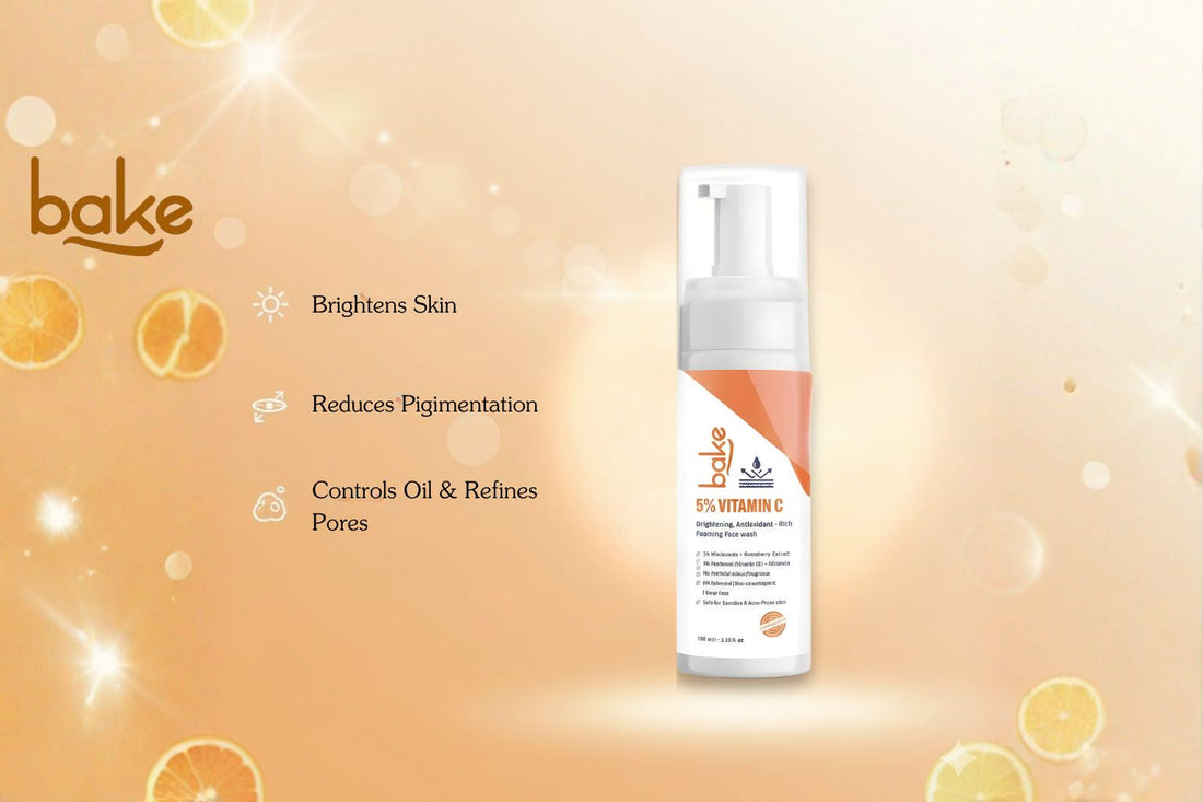 Bake 5% Vitamin C Foaming Face Wash with 3% Niacinamide – Brighten, Clarify &amp; Refresh Your Skin Naturally