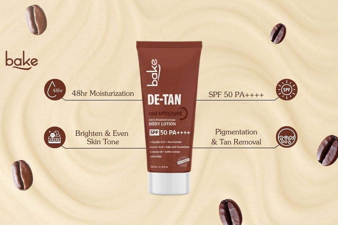 Bake De-Tan Anti Pigmentation Coffee Body Lotion for Brighter, Even-Toned Skin