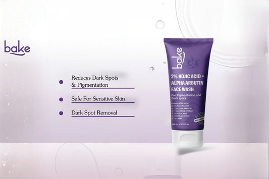 Bake 2% Kojic Acid Face Wash with Alpha Arbutin – The Ultimate Dark Spot & Pigmentation Solution