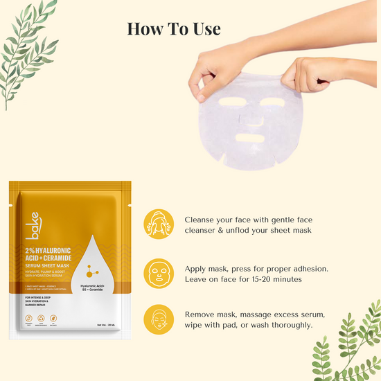 2% Hyaluronic Acid + Ceramide Serum Sheet Mask