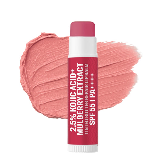 2.5% Kojic Acid Mulberry Extract Tinted Butter Brightening Lip Balm SPF 55 PA++++