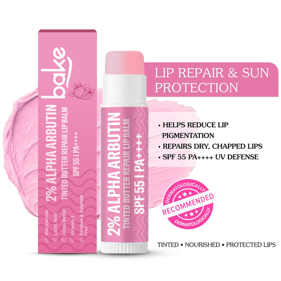 2% Alpha Arbutin Tinted Butter Brightening Lip Balm SPF 55 PA++++