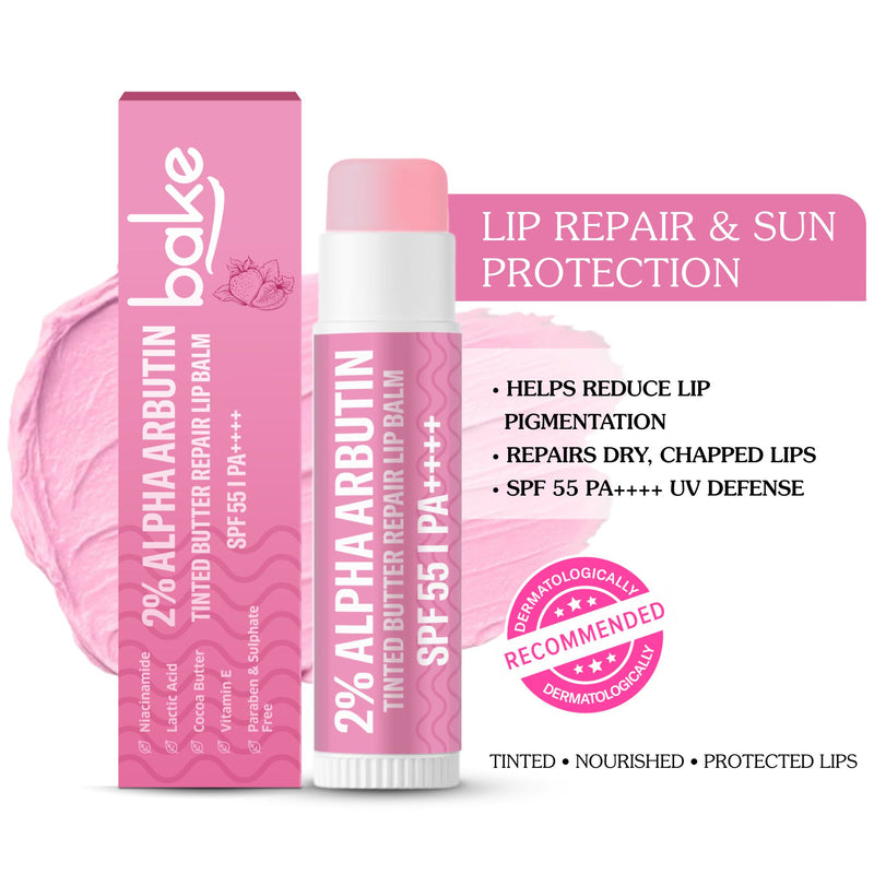 2% Alpha Arbutin Tinted Butter Brightening Lip Balm SPF 55 PA++++