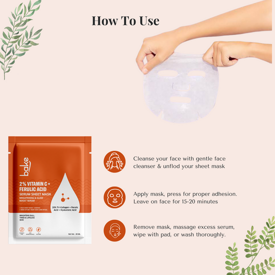 2% Vitamin C + Ferulic Acid Serum Sheet Mask