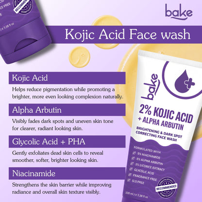 2% Kojic Acid Face Wash with Alpha Arbutin & MelasaRx™