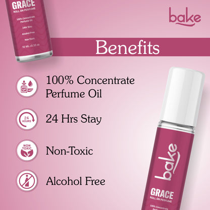 Grace 100% Concentrated Perfume Oil Roll on Fragrance For Men & Women-White Oud (10ml)