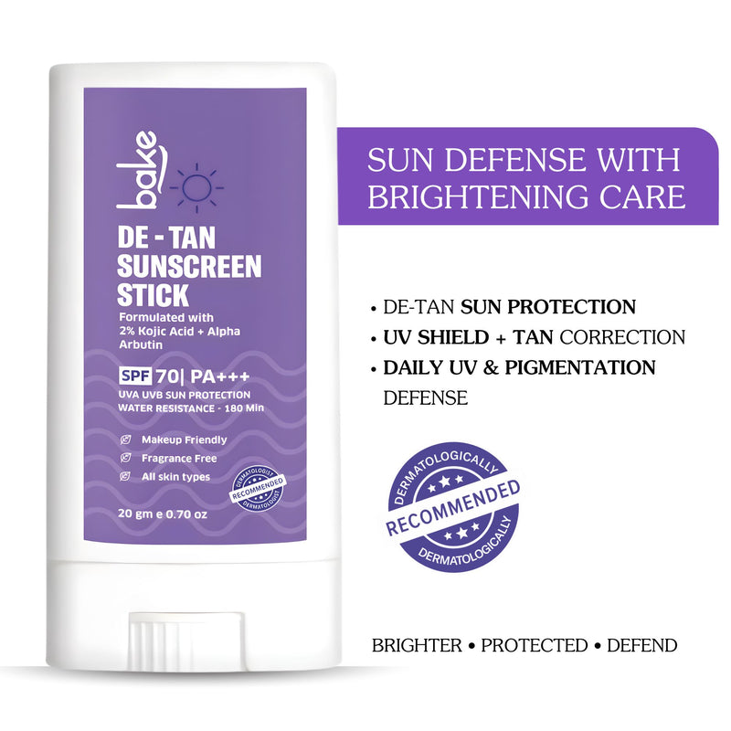 De-Tan Sunscreen Stick with 2% Kojic Acid + Alpha Arbutin