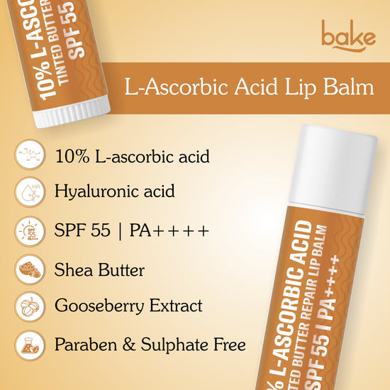10% L-Ascorbic Acid Tinted Butter Brightening Lip Balm SPF 55 PA++++