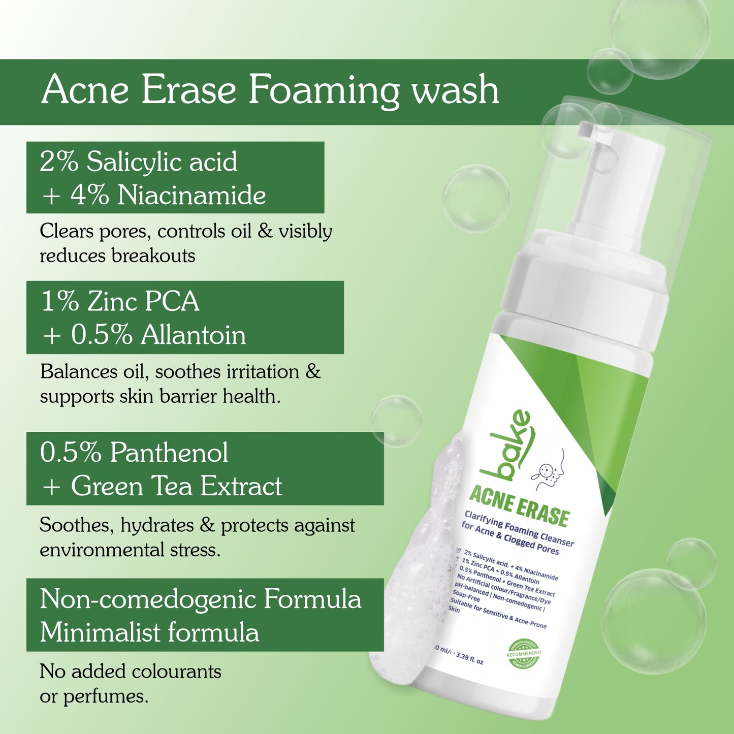 Acne Erase Foaming Face Wash