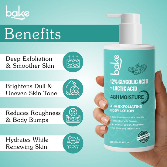 12% Glycolic & Lactic Acid Exfoliating Body Lotion – 48H Moisture