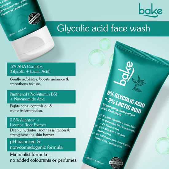 Glycolic Acid Brightening Face Wash and Soap Combo