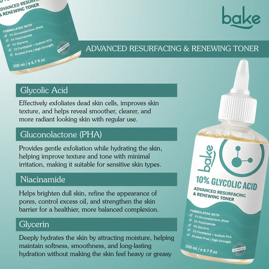 10% Glycolic Acid Toner for Brightening & Renewing skin