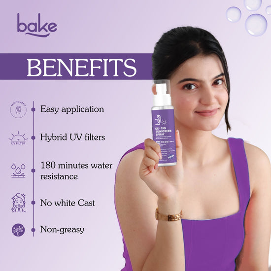 De-tan Waterproof Sunscreen Spray SPF 70 PA+++ with 2% Kojic Acid