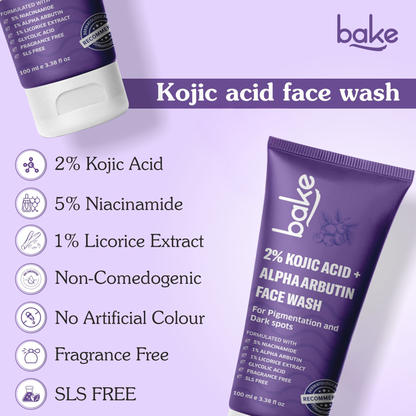 2% Kojic Acid Face Wash with Alpha Arbutin