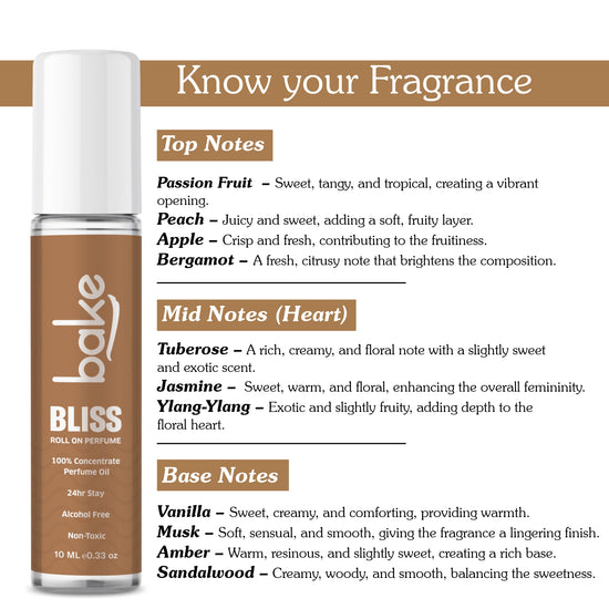Bliss 100% Concentrated Perfume Oil Roll on Fragrance  For Men & Women-Passion Fruit (10ml)